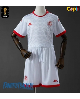 Tunisia Echipament de Fotbal Replică Mondial 2026 Copii Deplasare (+ Șorturi)